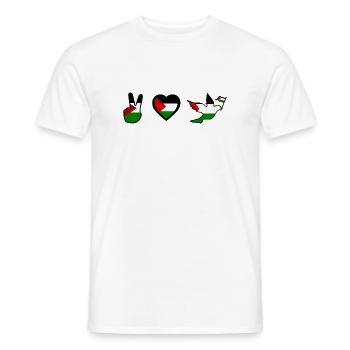 Free palestine - T-shirt homme - blanc - Devant - AI Model Male 178 dark (178cm)