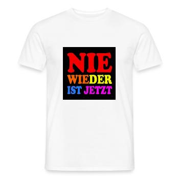 Nie wieder ist jetzt - Männer T-Shirt - Weiß - Vorne - AI Model Male 178 dark (178cm)