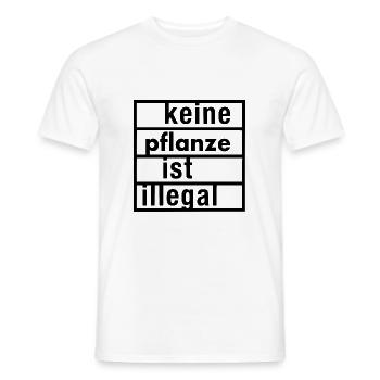 keine pflanze ist illegal - Männer T-Shirt - Weiß - Vorne - AI Model Male 178 dark (178cm)