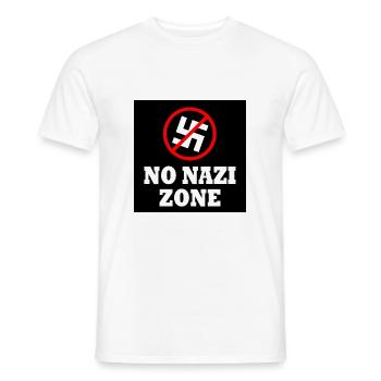 Against the right - no zone - Men's T-Shirt - white - Front - AI Model Male 178 dark (178cm)