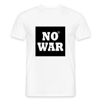 No war - Men's T-Shirt - white - Front - AI Model Male 178 dark (178cm)
