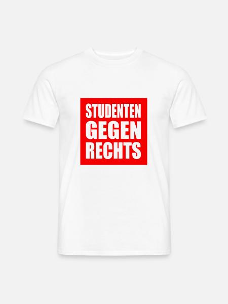 Studenten gegen rechts - Männer T-Shirt - Weiß