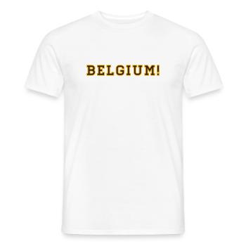 Belgium! - Men's T-Shirt - white - Front - AI Model Male 178 dark (178cm)