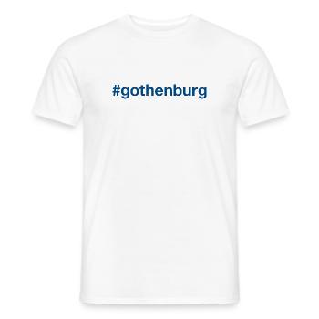 GOTHENBURG Hashtag - Men's T-Shirt - white - Front - AI Model Male 178 dark (178cm)