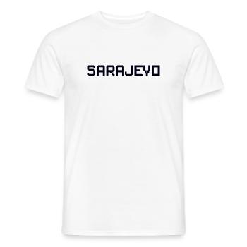 SARAJEVO Bosnien Bosnia - Men's T-Shirt - white - Front - AI Model Male 178 dark (178cm)