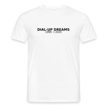 DIAL-UP DREAMS - Men's T-Shirt - white - Front - AI Model Male 178 dark (178cm)