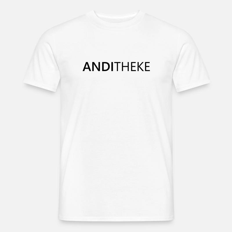 AndiTheke – Witziges Geschenk Andreas, Andi & Andy - Männer T-Shirt - Weiß
