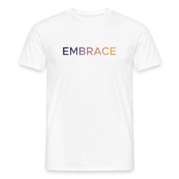 Embrace - Men's T-Shirt - white - Front - AI Model Male 178 dark (178cm)