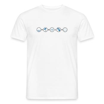 Icônes d’aile - T-shirt homme - blanc - Devant - AI Model Male 178 dark (178cm)