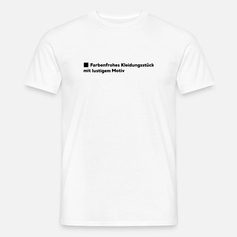 Farbenfrohe Kleidung - Männer T-Shirt - Weiß