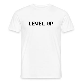 Niveau de lettrage 8 bits - T-shirt homme - blanc - Devant - AI Model Male 178 dark (178cm)