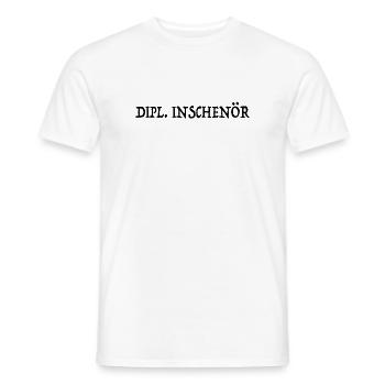 Dipl. Inschenör Wortwitz Humorvoll - Männer T-Shirt - Weiß - Vorne - AI Model Male 178 dark (178cm)