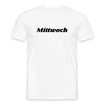 Mittwoch Schriftzug - Männer T-Shirt - Weiß - Vorne - AI Model Male 178 dark (178cm)