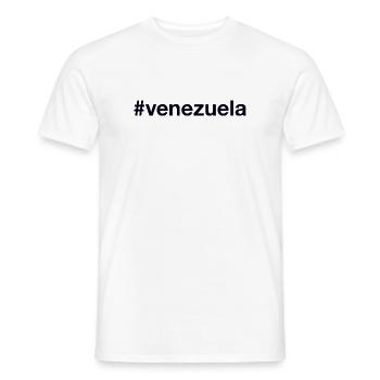 VENEZUELA Hashtag - Men's T-Shirt - white - Front - AI Model Male 178 dark (178cm)