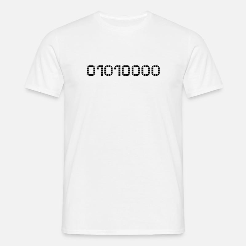 Binary notation - 80 - Men's T-Shirt - white