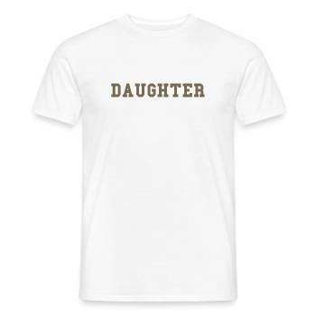 DAUGHTER – College Style Statement - Men's T-Shirt - white - Front - AI Model Male 178 dark (178cm)