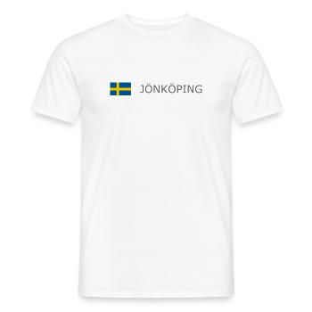 Sweden Flag - Jönköping - Sverige - Schweden - Men's T-Shirt - white - Front - AI Model Male 178 dark (178cm)