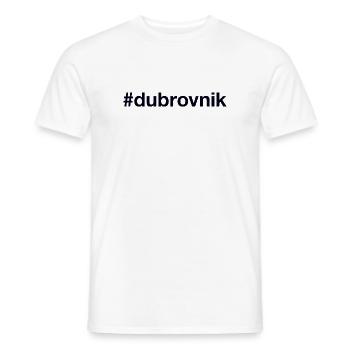 Dubrovnik Hrvatska Croatia Kroatien Hashtag - T-shirt homme - blanc - Devant - AI Model Male 178 dark (178cm)