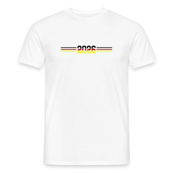 Drapeau allemand 2026 - T-shirt homme - blanc - Devant - AI Model Male 178 dark (178cm)