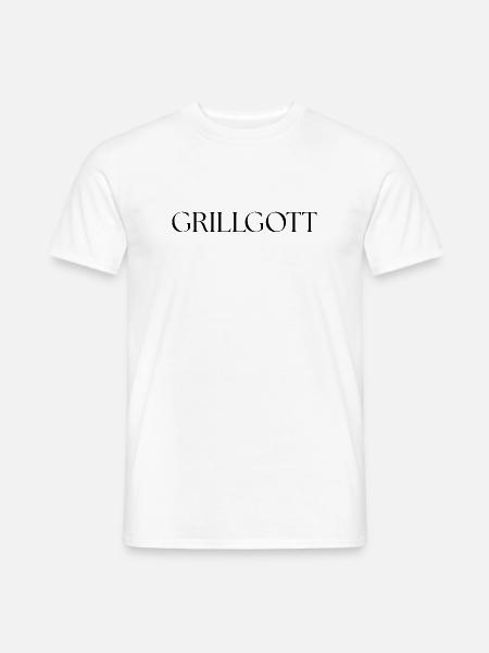 Grillgott  - Männer T-Shirt - Weiß