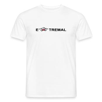 extremal - Men's T-Shirt - white - Front - AI Model Male 178 dark (178cm)