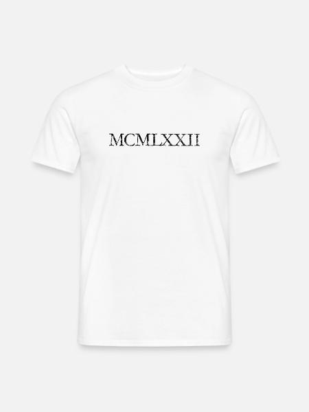 MCMLXXII (Vintage) Jahrgang 1972 Geburtstag - Männer T-Shirt - Weiß