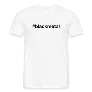 BLACK METAL Hashtag - Men's T-Shirt - white - Front - AI Model Male 178 dark (178cm)