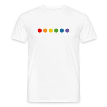 boules arc-en-ciel LGBT lgbtqi queer lgbt csd tshirt - T-shirt homme - blanc - Devant - AI Model Male 178 dark (178cm)