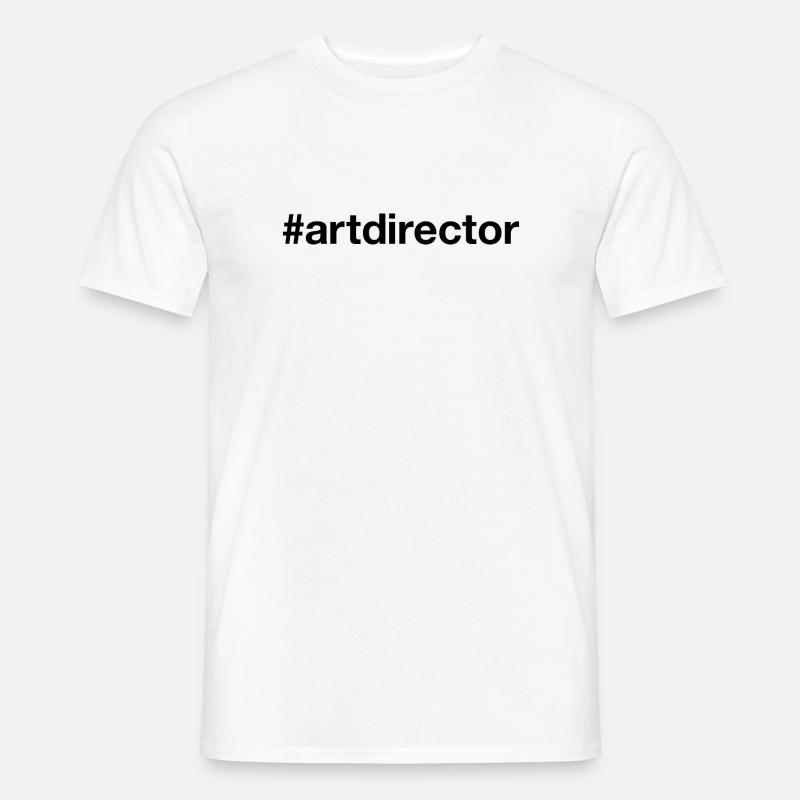 ART DIRECTOR Hashtag - Männer T-Shirt - Weiß