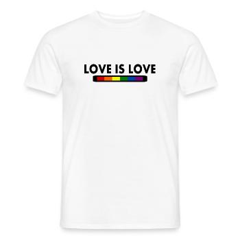 Love is love - Men's T-Shirt - white - Front - AI Model Male 178 dark (178cm)