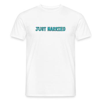 ICH HABE GERADE GEHEIRATET. Junggesellinnenabschied. VALENTINSTAG. PAAR. LIEBE - Männer T-Shirt - Weiß - Vorne - AI Model Male 178 dark (178cm)