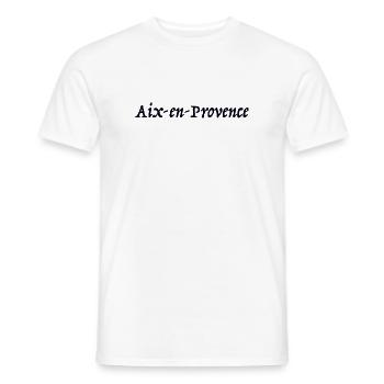 Aix-en-Provence, France, France - Men's T-Shirt - white - Front - AI Model Male 178 dark (178cm)
