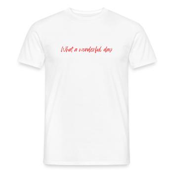 Wonderful day - Men's T-Shirt - white - Front - AI Model Male 178 dark (178cm)