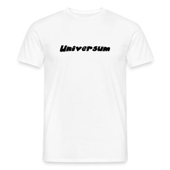 UNIVERSUM Abstract Whiversum Motif Print - Men's T-Shirt - white - Front - AI Model Male 178 dark (178cm)