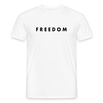 Freedom - Men's T-Shirt - white - Front - AI Model Male 178 dark (178cm)
