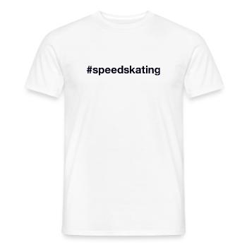 Patinage de vitesse Hashtag - T-shirt homme - blanc - Devant - AI Model Male 178 dark (178cm)