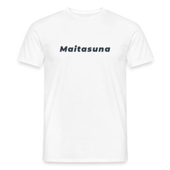 Maitasuna: Minimalist Basque Love - Men's T-Shirt - white - Front - AI Model Male 178 dark (178cm)
