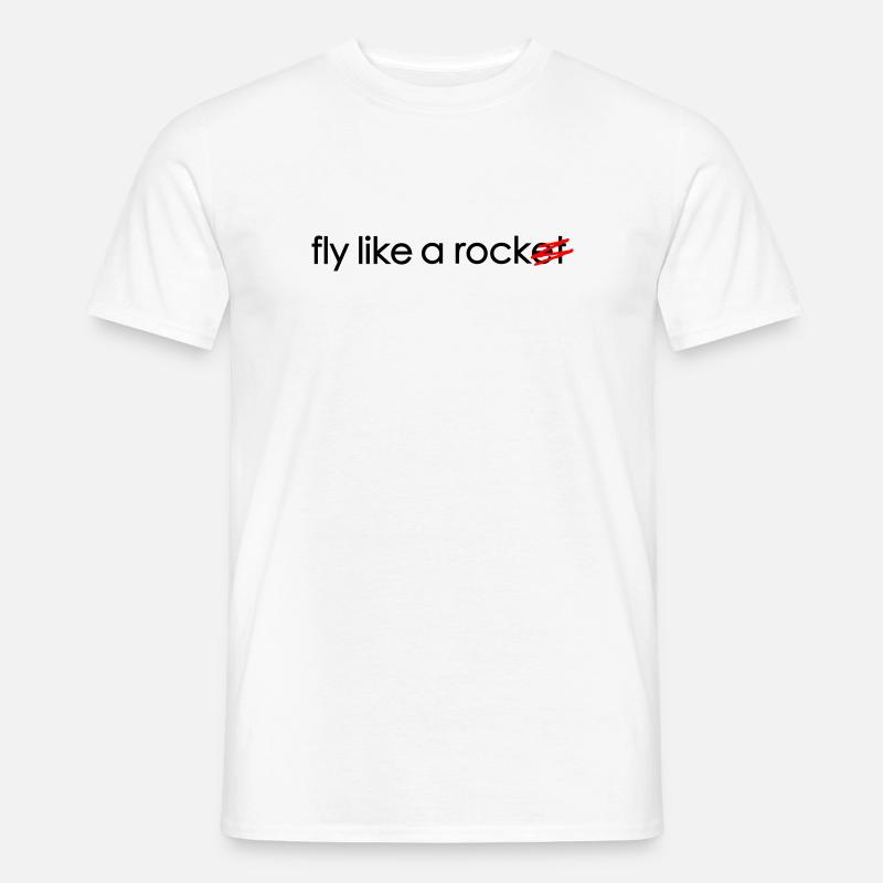 fly like a rocket - Männer T-Shirt - Weiß