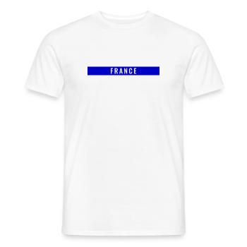 France Rectangle Bleu - T-shirt homme - blanc - Devant - AI Model Male 178 dark (178cm)