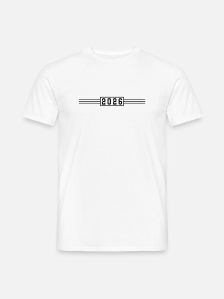2026 year line - Men's T-Shirt - white