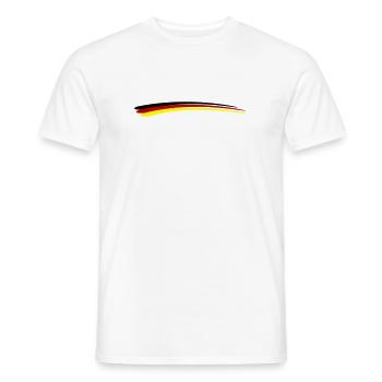 Deutschland Fahne Linie - Männer T-Shirt - Weiß - Vorne - AI Model Male 178 dark (178cm)