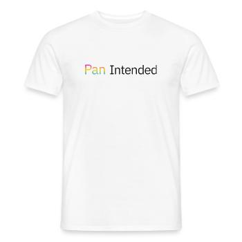 Pan intended – a pansexual subtle pride shirt - Men's T-Shirt - white - Front - AI Model Male 178 dark (178cm)