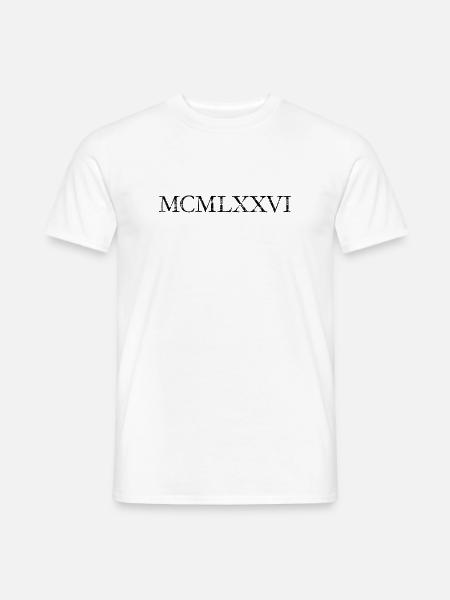 MCMLXXVI (Vintage) Jahrgang 1976 Geburtstag - Männer T-Shirt - Weiß