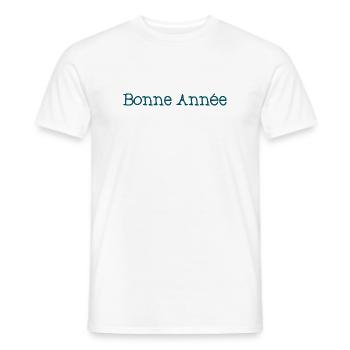 BONNE ANNEE. SAINT SYLVESTRE. NOUVELLE ANNÉE - T-shirt homme - blanc - Devant - AI Model Male 178 dark (178cm)