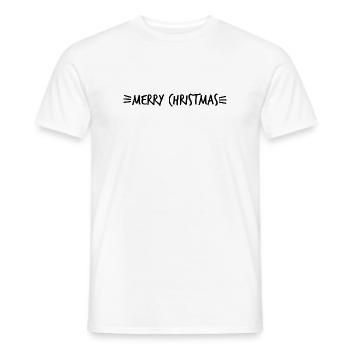 WEIHNACHTEN. FROHE WEIHNACHTEN. FROHE WEIHNACHTEN. NEUJAHRSTAG - Männer T-Shirt - Weiß - Vorne - AI Model Male 178 dark (178cm)