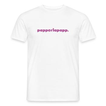 papperlapapp. - Männer T-Shirt - Weiß - Vorne - AI Model Male 178 dark (178cm)