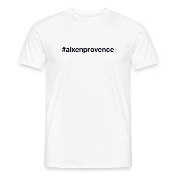 AIX-EN-PROVENCE Hashtag - Männer T-Shirt - Weiß - Vorne - AI Model Male 178 dark (178cm)