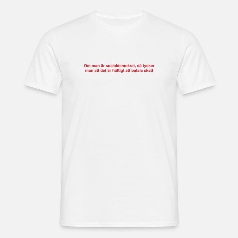 Analytical satirical text design - Men's T-Shirt - white