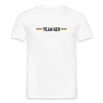 Deutschland Team Germany Fahne - Männer T-Shirt - Weiß - Vorne - AI Model Male 178 dark (178cm)