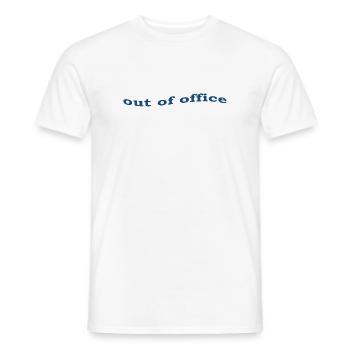 Slogan drôle de vacances hors du bureau - T-shirt homme - blanc - Devant - AI Model Male 178 dark (178cm)